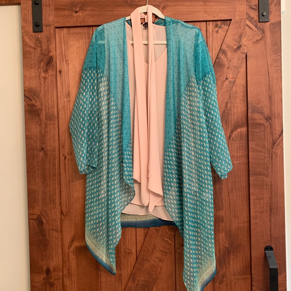Gorgeous sheer high low jacket